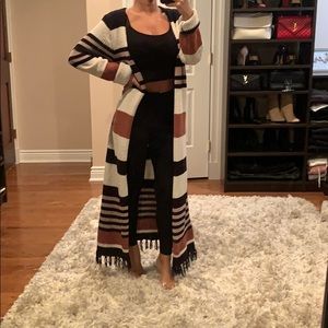 Maxi chenille cardigan